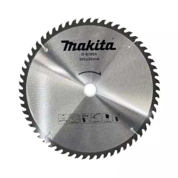 Диск с твърдосплавни пластини MAKITA 305/2.8/30 Z=60, за дървесина
