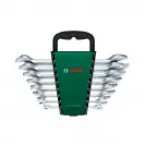 Ключ гаечен комплект BOSCH 6-22мм 8части, CrV, хромиран - small