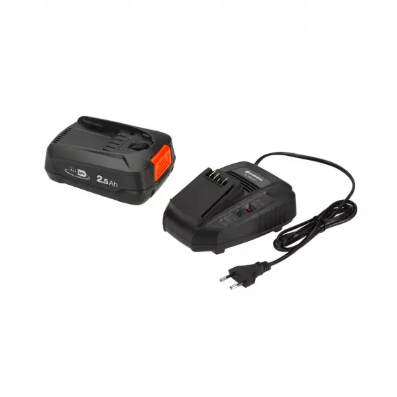 Комплект батерия и зарядно устройство GARDENA PBA 18V/36 + AL 18V-20, 18V, 2.0Ah, Li-Ion