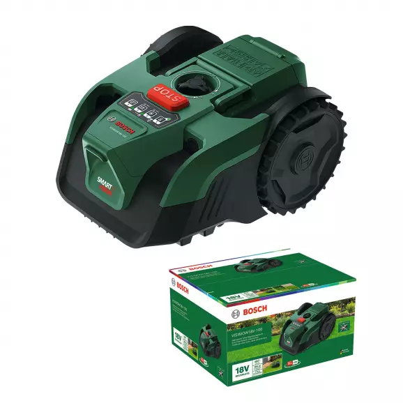 Косачка робот акумулаторна BOSCH VISIMOW18V-100 Solo, 18V, Li-Ion, 16см, 20-60мм, 35%, до 100м2