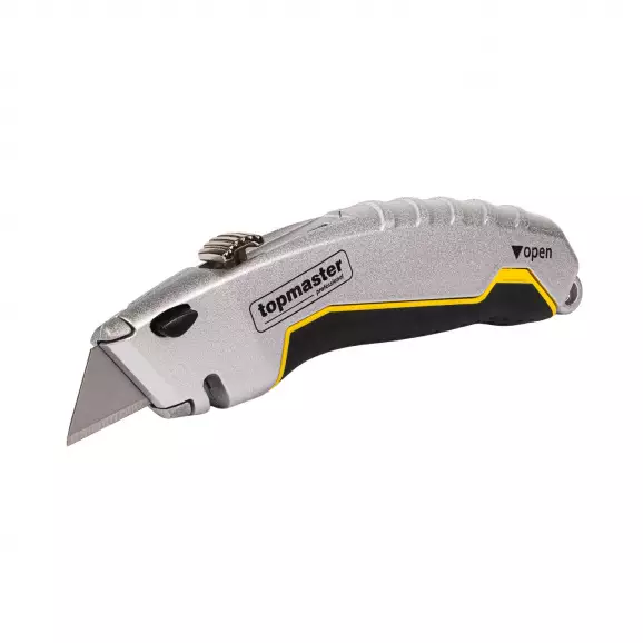 Макетен нож TOPMASTER 170мм, тип трапец, метален корпус, 5бр резевни остриета