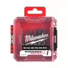 Метчици - свредла комбинирани MILWAUKEE М3-М10 6части, М-метрична стандартна резба, захват 1/4