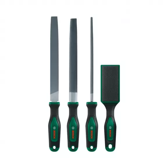 Пили комплект за метал BOSCH 4бр, средна грапавост, пластмасова дръжка