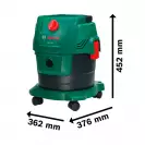 Прахосмукачка BOSCH PAS15-200, 1000W, 1800л/мин, 15л - small, 275772