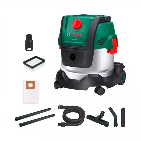 Прахосмукачка BOSCH PAS15-220, 1200W, 2040л/мин, 15л