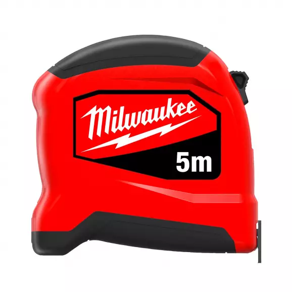 Ролетка пластмасов корпус MILWAUKEE SLIM Gen 2 5м x 19мм, гумирана, клас 2