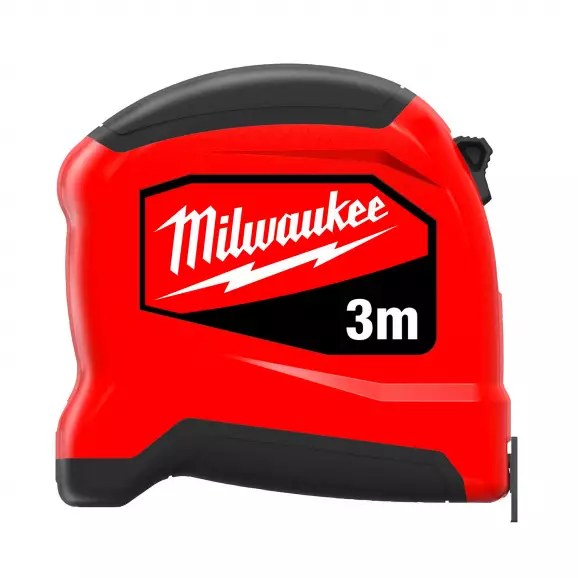 Ролетка пластмасов корпус MILWAUKEE Slim GEN II 3м x 16мм, гумирана, клас 2
