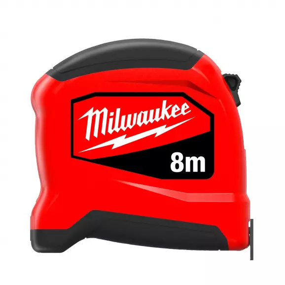 Ролетка пластмасов корпус MILWAUKEE Slimline Gen 2 S8/25 8м x 25мм, гумирана, клас 2