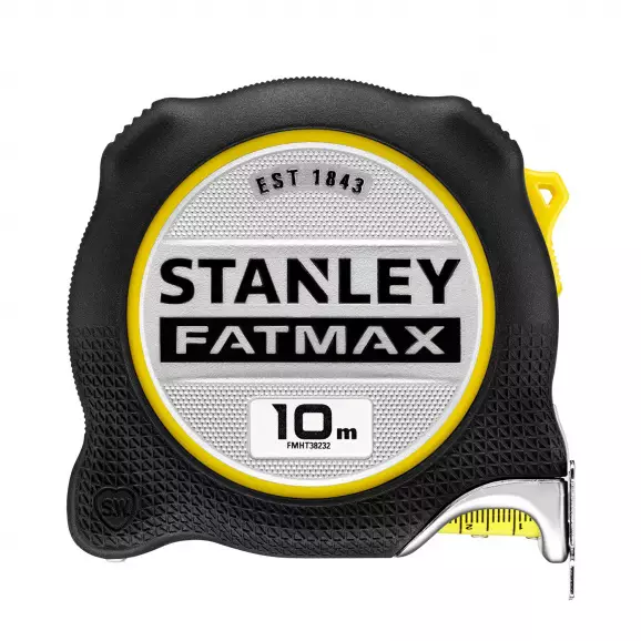 Ролетка пластмасов корпус STANLEY FatMax 10м х 32мм, гумирана, двустранна