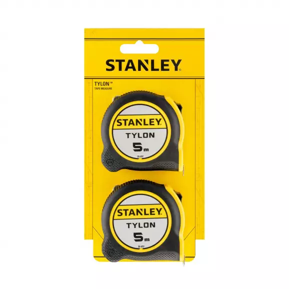Ролетка пластмасов корпус STANLEY TYLON 5 x 19мм 2броя, гумирана, EC-клас 2