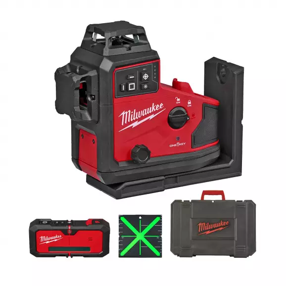 Ротационен лазерен нивелир MILWAUKEE M12 A3PLO-0C 3 PLANE, 18V, лазер, обхват 200m, точност 1mm/10m, автоматично