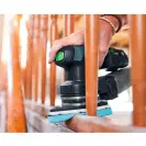 Шкурка велкро FESTOOL Granat PROfile Delta GR PRO/10-Set 100x150мм 10броя, за дърво, пластмаса, лак, с 9 отвора, синя, триъгълна, самозалепваща - small, 269734