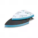 Шкурка велкро FESTOOL Granat PROfile Delta M GR PRO/10 P120-180 10броя, за дърво, пластмаса, лак, с 9 отвора, синя, триъгълна, самозалепваща - small