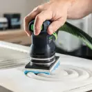 Шкурка велкро FESTOOL Granat PROfile F GR PRO/10 80x133мм P240-320 10броя, за дърво, пластмаса, лак, с 14 отвора, синя, квадратна, самозалепваща - small, 268907