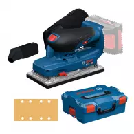 Шлайф вибрационен акумулаторен BOSCH GSS18V-18 Solo L-Boxx, 18V, 2.0-6.0Ah, Li-Ion, 5000-10000об/мин, 92х182мм