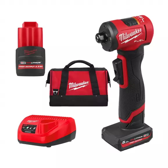 Шлайф ъглов акумулаторен MILWAUKEE M12 FDGA2-522B, 12V, 2.5Ah, Li-Ion, 10000-24500об/мин, ф6-8мм, безчетков