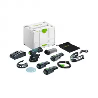 Акумулаторен ексцентършлайф FESTOOL ETSC 125 3.0 I-Set, 18V, 3.0Ah, Li-Ion, 6000-10000об/мин., ф125мм