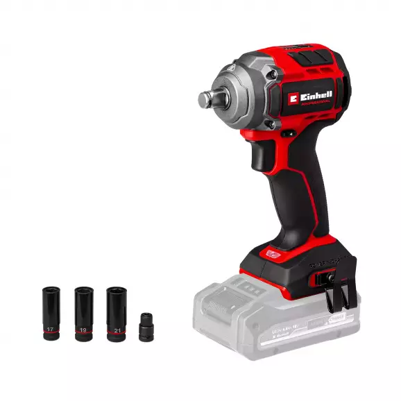 Акумулаторен гайковерт ударен EINHELL TP-CW 18/350-C Li BL - Solo, 18V, 2.0-8.0Ah, Li-Ion, 1/2