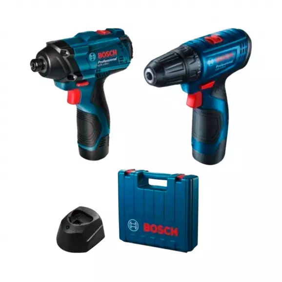Акумулаторен комплект BOSCH GSR 120-LI + GDR 120-LI, 12V, 2.0Ah, Li-Ion