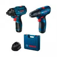 Акумулаторен комплект BOSCH GSR 120-LI + GDR 120-LI, 12V, 2.0Ah, Li-Ion