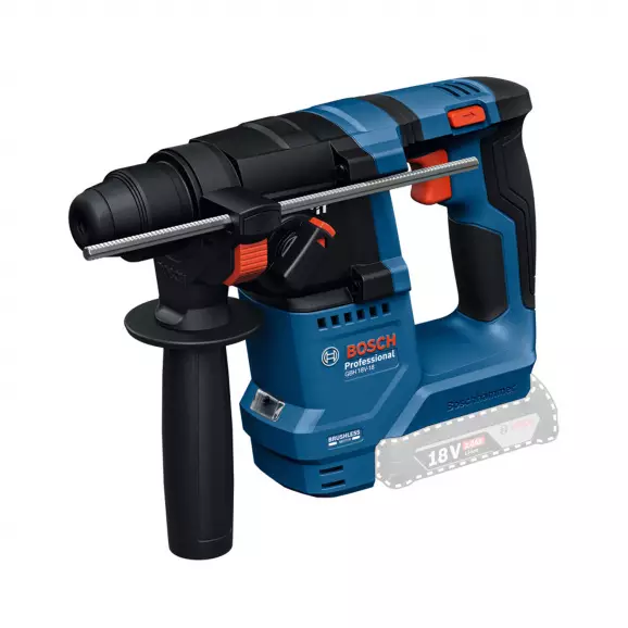 Акумулаторен перфоратор BOSCH GBH 18V-18 Solo, 18V, 2.0-4.0Ah, Li-Ion, SDS-plus, 1.5J, безчетков