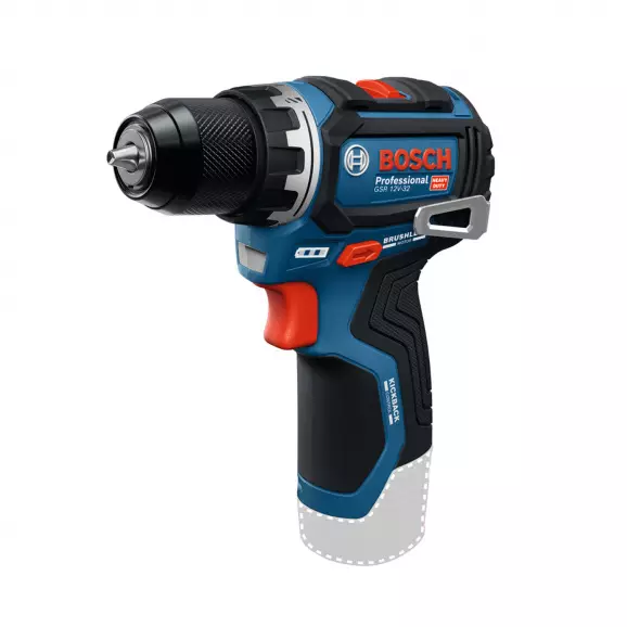 Акумулаторен винтоверт BOSCH GSR 12V-32 Solo, 12V, 2.0-6.0Ah, Li-Ion, 32Nm, безчетков
