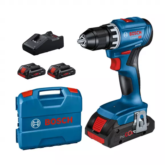 Акумулаторен винтоверт BOSCH GSR 18V-45 Set, 18V, 4.0Ah, Li-Ion, 45Nm