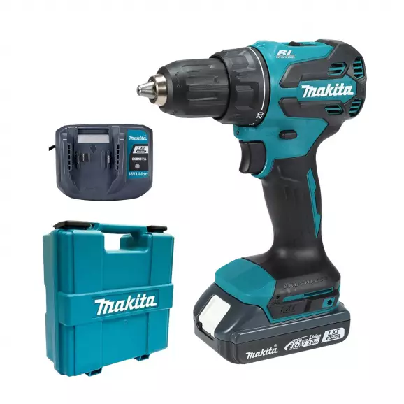 Акумулаторен винтоверт MAKITA DDF490WV, 18V, 2.0Ah, Li-Ion, 65Nm, безчетков