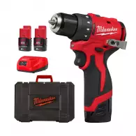 Акумулаторен винтоверт MILWAUKEE M12 BLDDRC-203C, 12V, 2.0Ah, Li-Ion, 40Nm