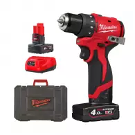 Акумулаторен винтоверт MILWAUKEE M12 BLDDRC-402C, 12V, 4.0Ah, Li-Ion, 40Nm