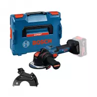 Акумулаторен ъглошлайф BOSCH EXWX18V-15S Solo, 18V, 2.0-8.0Ah, Li-Ion, ф125мм, безчетков