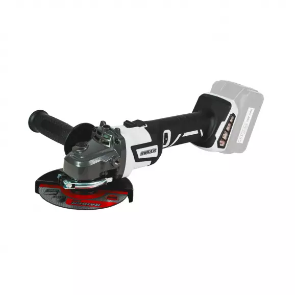 Акумулаторен ъглошлайф RAIDER RDI-AGB81 Solo, 20V, 1.5-8.0Ah, Li-Ion, ф125мм