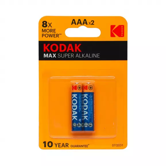 Батерия KODAK Max AАА 1.5V 2бр., AАA, 1.5V, алкална
