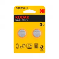 Батерия KODAK Max Lithium CR2016 2бр., CR 2016, 3V
