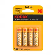 Батерия KODAK Ultra Premium АА 1.5V 4бр., АА, 1.5V, алкална