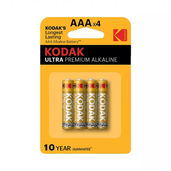 Батерия KODAK Ultra Premium ААA 1.5V 4бр., ААA , 1.5V, алкална