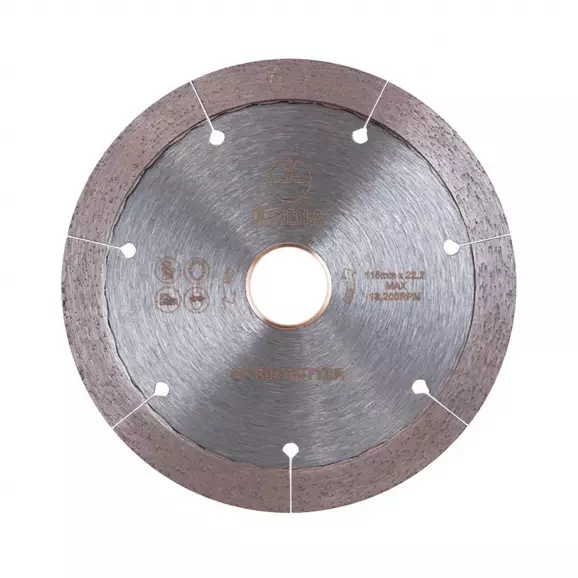 Диск диамантен KODIA DF RIM CUTTER DRY 115х1.4x22.23мм, за гранитогрес и порцелан, сухо и мокро рязане