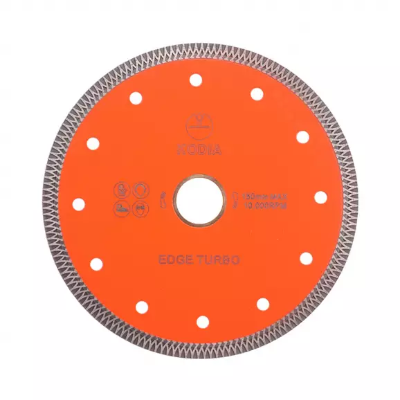 Диск диамантен KODIA EDGE TURBO MITER 45° 150x1.6x7x22.23/25.4мм, за керамика, гранитогрес, порцелан, сухо и мокро рязане