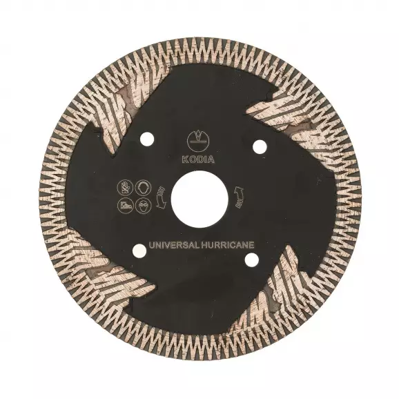 Диск диамантен KODIA NEW HURRICANE CUTTER 150x2.5x10x22.23/25.4мм, за гранит и технически камък, сухо и мокро рязане