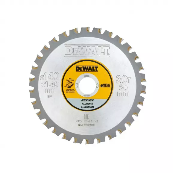 Диск с твърдосплавни пластини DEWALT Aluminium 165/1.49/20 Z=30, за алуминий
