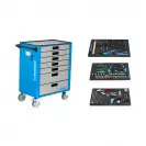 Количка за инструменти с чекмеджета UNIOR 104 части, с 7-чекмеджета, комплект с инструменти, 780x440x923 - small