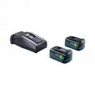 Комплект батерии и зарядно устройство FESTOOL 18V 2xHP5.0/TCL6, 18V, 5.0Ah, Li-Ion, Bluetooth