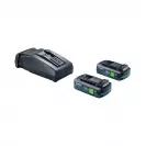 Комплект батерии и зарядно устройство FESTOOL 18V 2xTBX4/TCL6, 18V, 4.0Ah, Li-Ion, Bluetooth - small