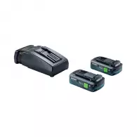 Комплект батерии и зарядно устройство FESTOOL 18V 2xTBX4/TCL6, 18V, 4.0Ah, Li-Ion, Bluetooth