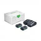 Комплект батерии и зарядно устройство FESTOOL SYS 18V 2xTBX4/TCL6DUO, 18V, 4.0Ah, Li-Ion, Bluetooth - small