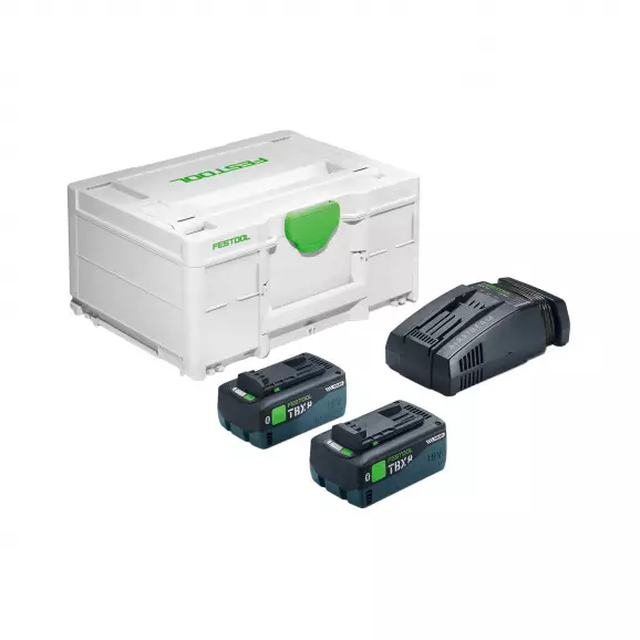 Комплект батерии и зарядно устройство FESTOOL SYS 18V 2xTBX8/SCA16, 18V, 8.0Ah, Li-Ion