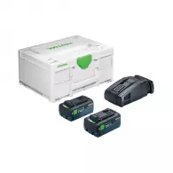Комплект батерии и зарядно устройство FESTOOL SYS 18V 2xTBX8/SCA16, 18V, 8.0Ah, Li-Ion