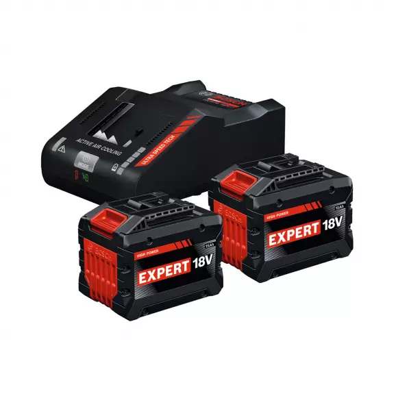 Комплект батерия и зарядно устройство BOSCH 2 x EXBA18V-150 + EXAL18V-160, 18V, 15.0Ah, Li-Ion
