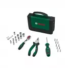 Комплект инструменти BOSCH 26части, накрайници, отвертка, клещи, в калъф - small