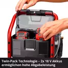 Компресор акумулаторен EINHELL SILENZZO 36/210, 18+18V, 2.0-8.0Ah, Li-Ion, 210l/min - small, 271643